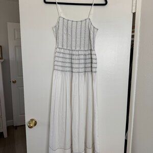 Saylor Adalene White Midi Dress (Size Small)